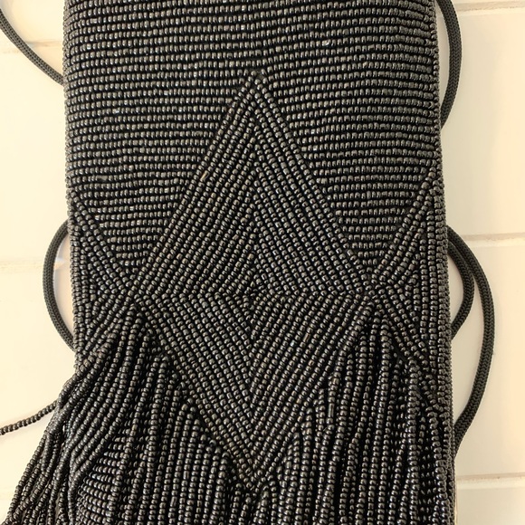 2 Bags for 1 price… Bamboo Trading Company Beaded Bags. Black & Beige. - Picture 9 of 16